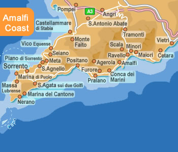 tourist map of ravello italy