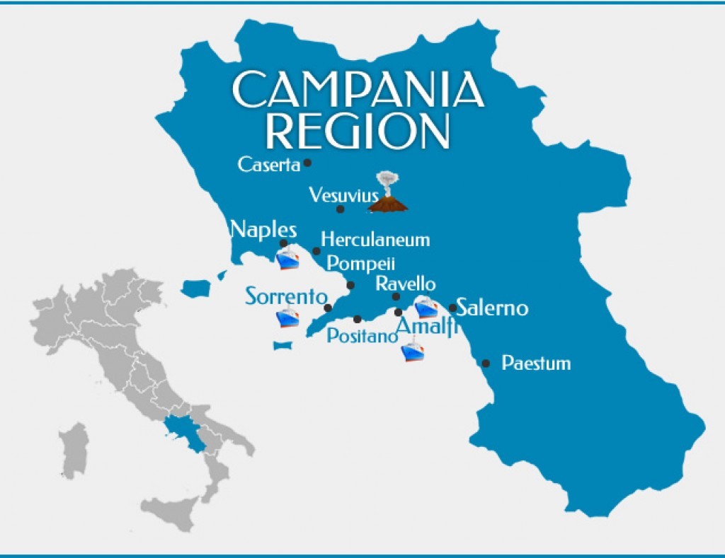 Cartina Campania Turistica